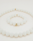 SCRUNCHIE IS BACK - BICHOU collier perles nacrées mûres - Chouchou 2 en 1 - Taille S -Made in France