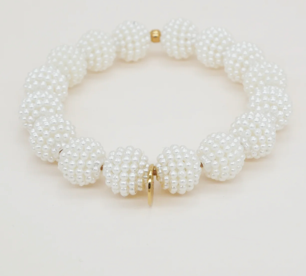 SCRUNCHIE IS BACK - BICHOU bracelet perles nacrées mûres - Chouchou 2 en 1 - Taille S - Made in France
