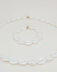 SCRUNCHIE IS BACK - BICHOU perles nacrées coquillages - Collier 2 en 1 - Made in France