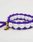 SCRUNTCHIE IS BACK - BICHOU bracelet perles nacrées et élastiques colorés - Chouchou 2 en 1 - Made in France