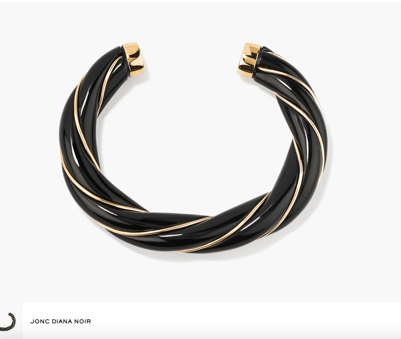 AURELIE BIDERMANN - Jonc DIANA noir taille M