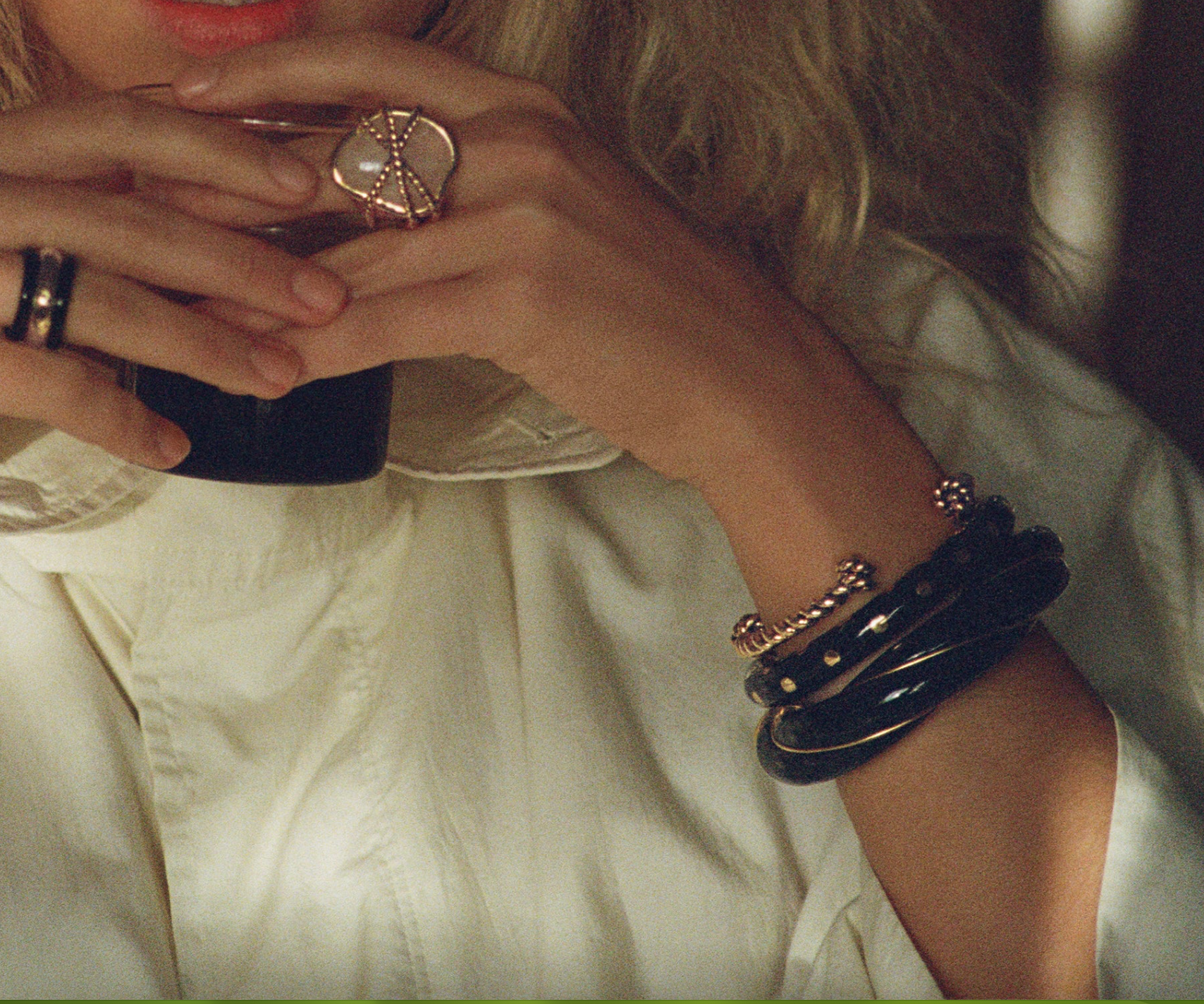 AURELIE BIDERMANN - Jonc DIANA noir taille M