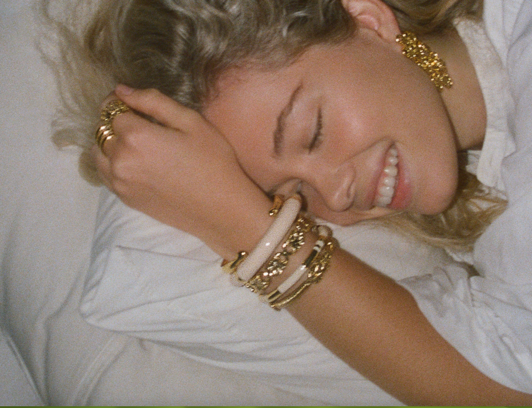 AURELIE BIDERMANN - Jonc TAO métal doré patiné