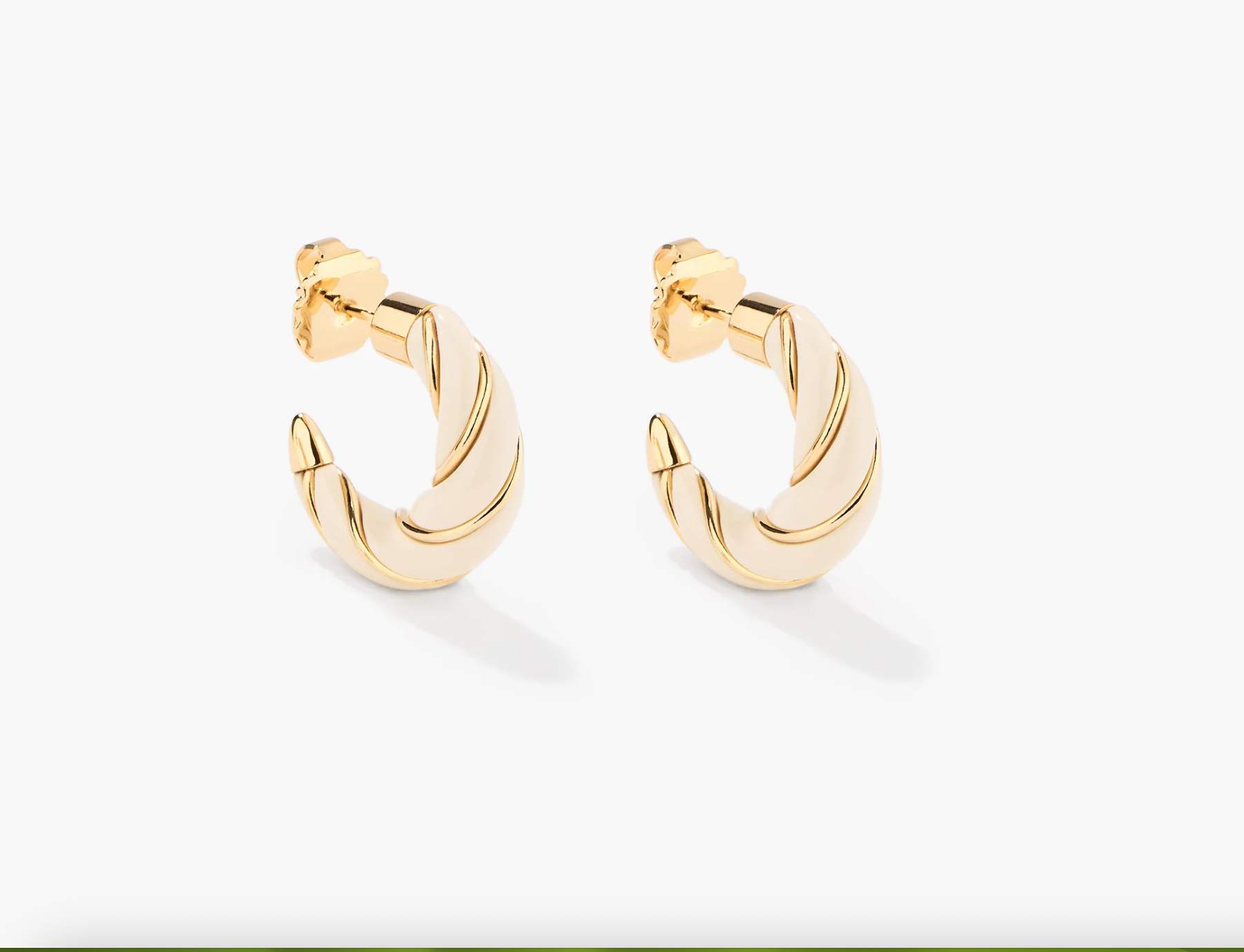 AURELIE BIDERMANN - Boucles d'oreilles DIANA ivoire petit modèle