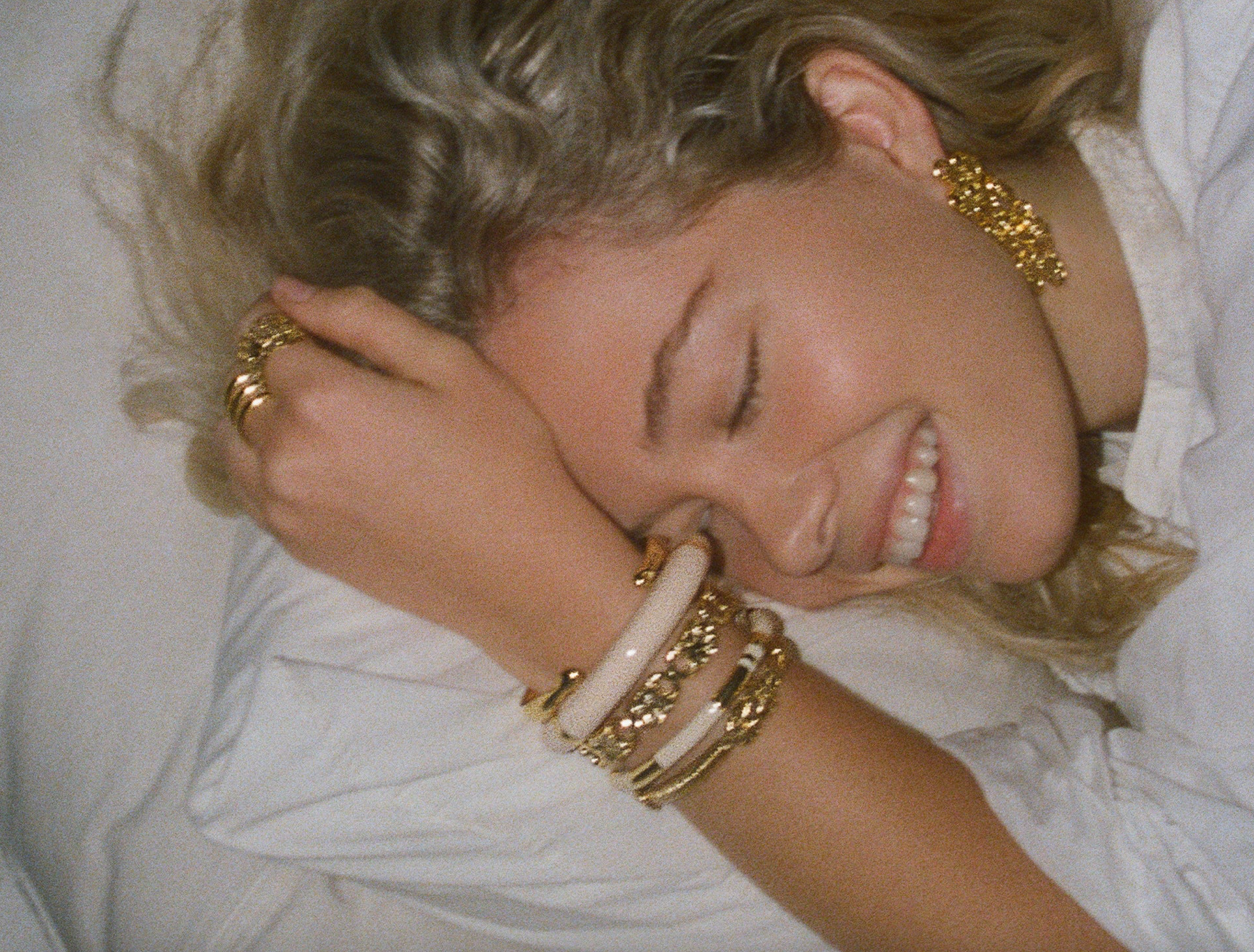 AURELIE BIDERMANN - Bracelet KATT petit modèle ivoire