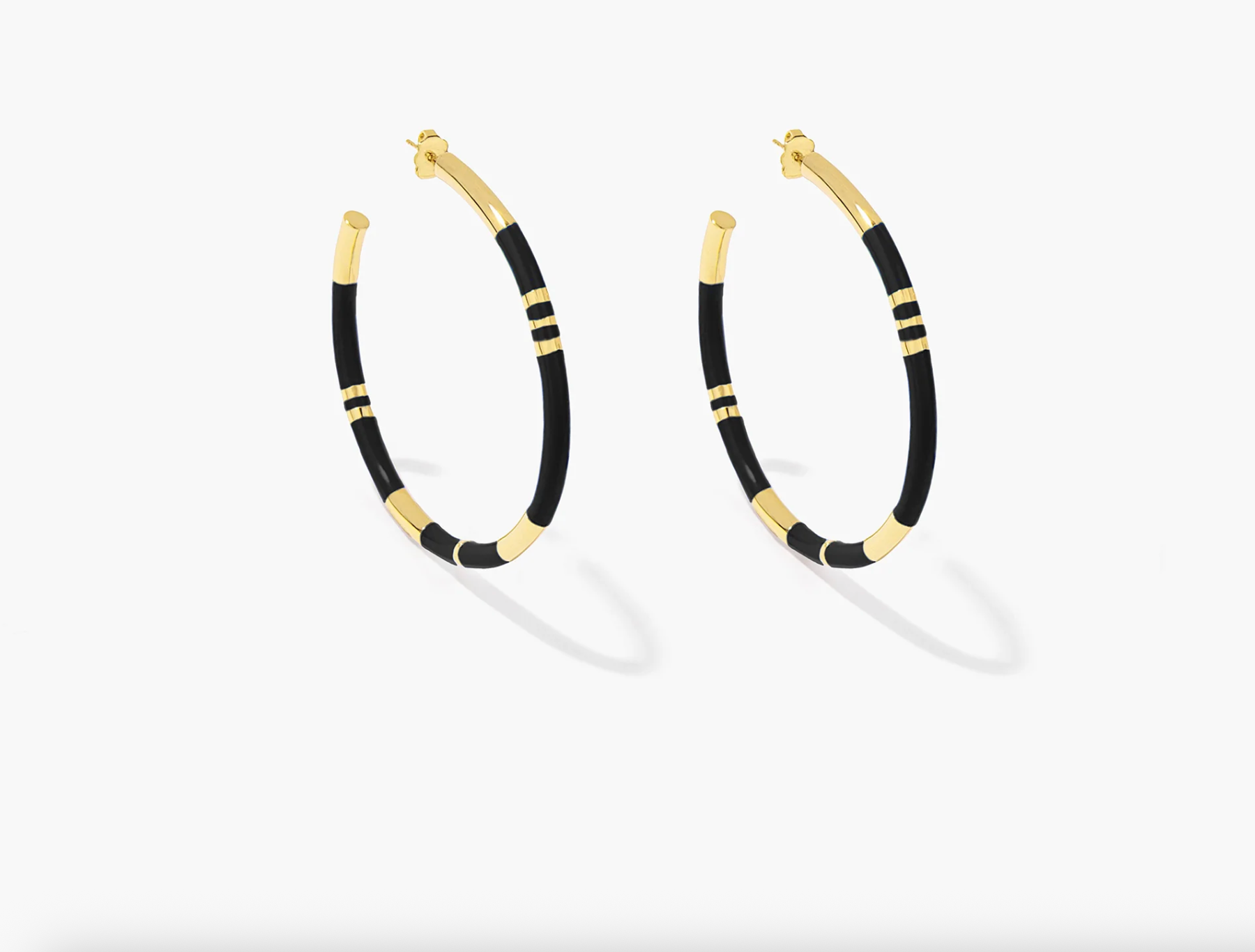 AURELIE BIDERMANN - Créoles POSITANO grand modèle noires