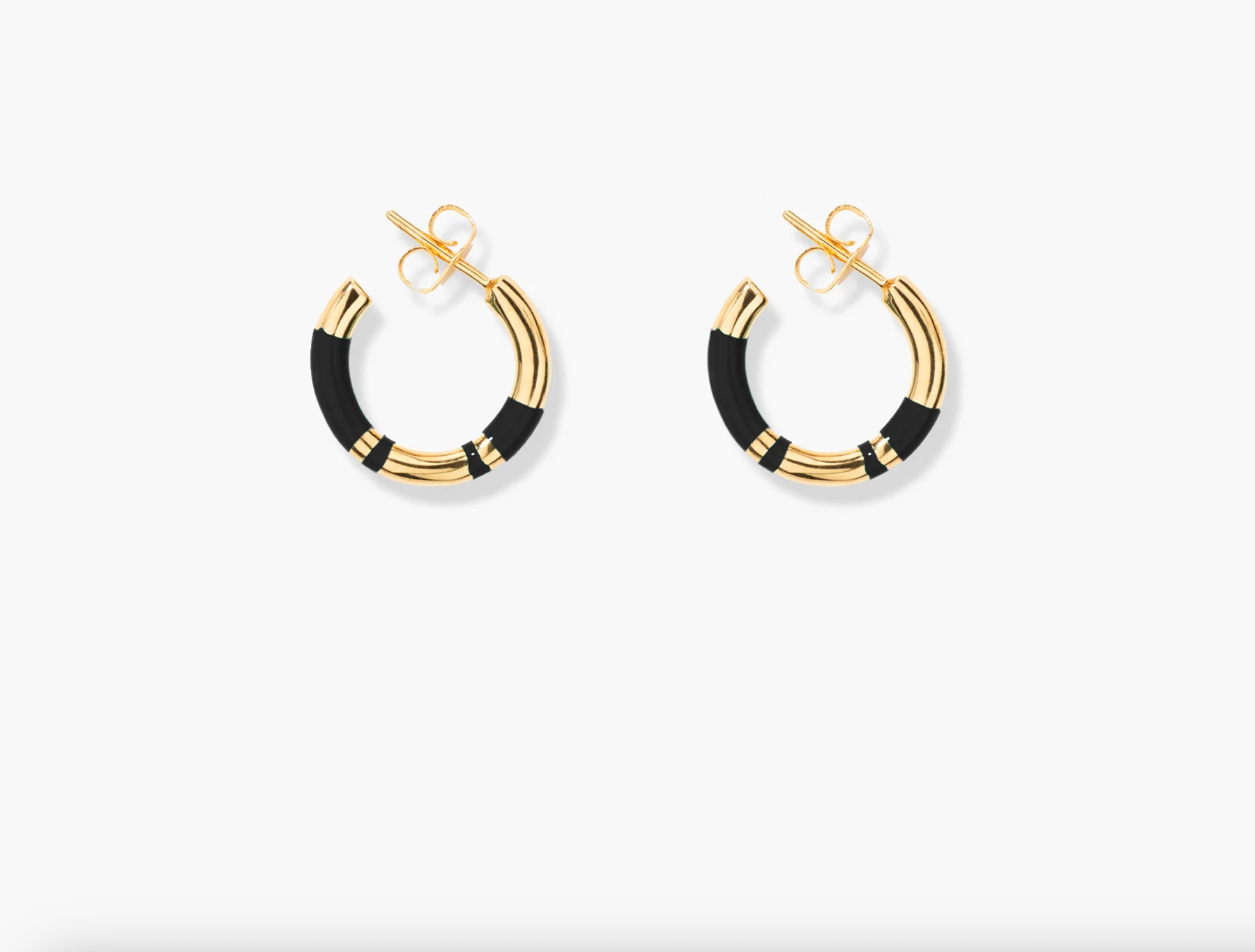 AURELIE BIDERMANN - Créoles POSITANO petit modèle noires