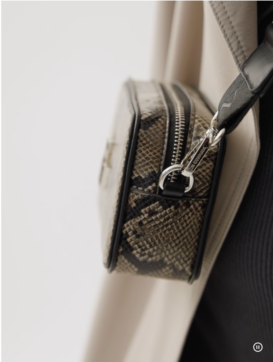 VANESSA WU - Sac trotteur CHIARA python gris
