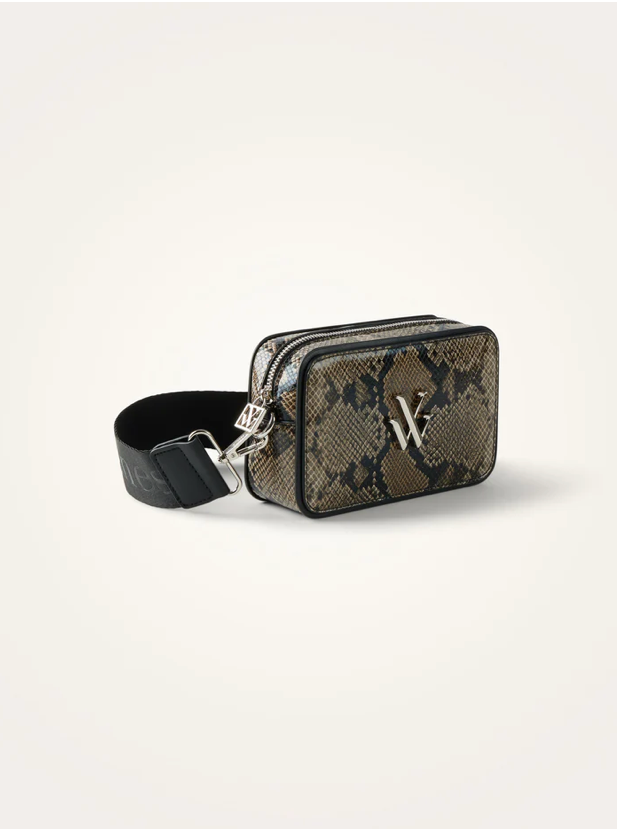 VANESSA WU - Sac trotteur CHIARA python gris