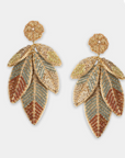 OLIVIA DAR - Boucles d'oreilles LEAF - Winter Pastel