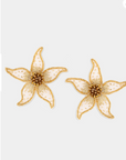 OLIVIA DAR - Boucles d'oreilles STAR FLOWER - GOLD