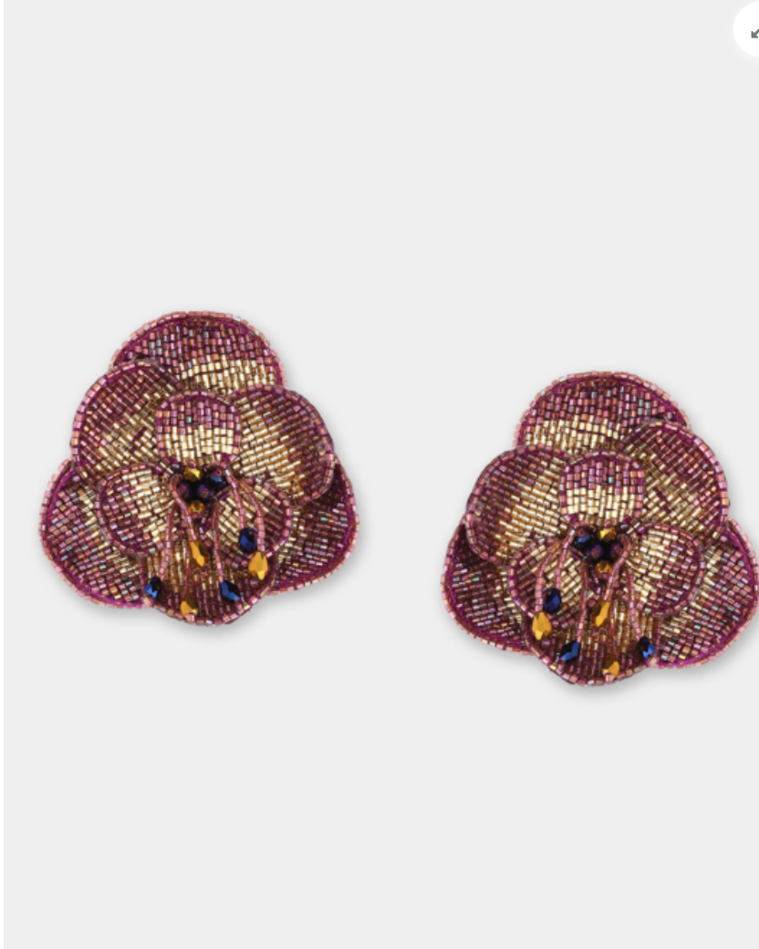 OLIVIA DAR - Boucles d'oreilles CAMELIA - PRUNE