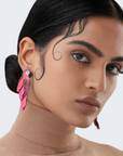 OLIVIA DAR - Boucles d'oreilles PERROQUET doré en perles rouge