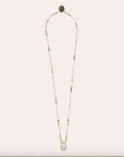 GAS BIJOUX - Collier SCAPULAIRE KALI doré à l'or fin - Nacre et Labradorite avec de la poudre d'or