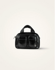 VANESSA WU - Mini sac Bowling LORRAINE noir verni