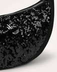 VANESSA WU - Sac banane FLAVIA a sequins noirs