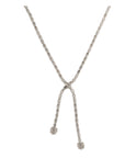 GAS BIJOUX - Collier RIVIERA asymétrique finition rhodium - Zircons blancs