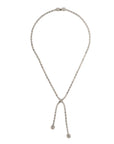 GAS BIJOUX - Collier RIVIERA asymétrique finition rhodium - Zircons blancs