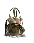 LANCEL - PREMIER FLIRT - SAC SEAU M - COULEUR MULTICO DARK KHAKI