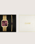 CLUSE - LA TETRAGONE coffret cadeau CG13801 Rouge/Or