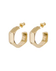 GAS BIJOUX - Boucles d'oreilles créoles MILA dorées à l'or fin strass dorés