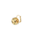 GAS BIJOUX - Boucles d'oreilles COMETE petit modèle doré à l'or fin - Strass verts
