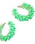 OLIVIA DAR - CREOLES SMALL "FLUO GREEN"