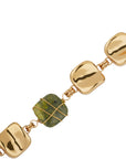 GAS BIJOUX - COLLIER SQUARE RAINBOW doré à l'or fin - VESSONITE