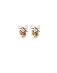 NACH - BOUCLES D'OREILLES PENDANTES CHAT BENGAL ET NOEUD
