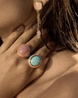 AURELIE BIDERMANN - BAGUE TABARIN - OPALE ROSE - 2 tailles