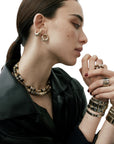 SIGAL -BRACELET SIG 14, Noir argent et doré