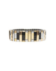 SIGAL -BRACELET SIG 14, Noir argent et doré