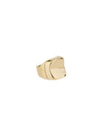 GAS BIJOUX - BAGUE SQUARE MINI DORÉE à l'or fin - Pour petit doigt