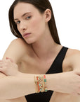 GAS BIJOUX - BRACELET DUALITY AMORE DORE à l'or fin - TURQUOISE