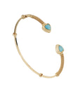 GAS BIJOUX - BRACELET DUALITY AMORE DORE à l'or fin - TURQUOISE