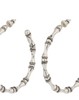 GAS BIJOUX - BOUCLES D'OREILLES CREOLES BAMBOU ARGENTÉES