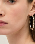 GAS BIJOUX - BOUCLES D'OREILLES CREOLES BAMBOU ARGENTÉES