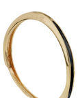 GAS BIJOUX - BRACELET SUERTE ÉMAIL NOIR - METAL DORÉ