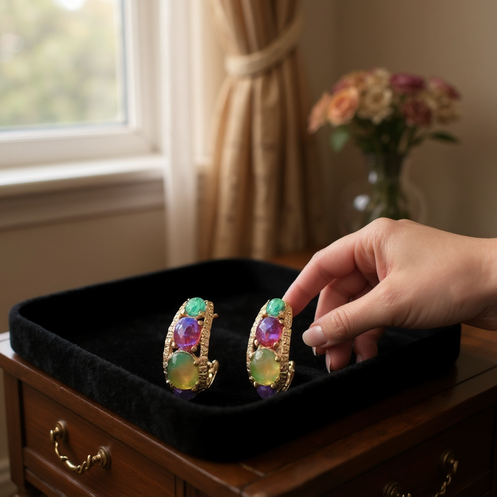 GAS BIJOUX - Boucles d'oreilles créoles OREA - multicolore - NOUVEAU MODELE