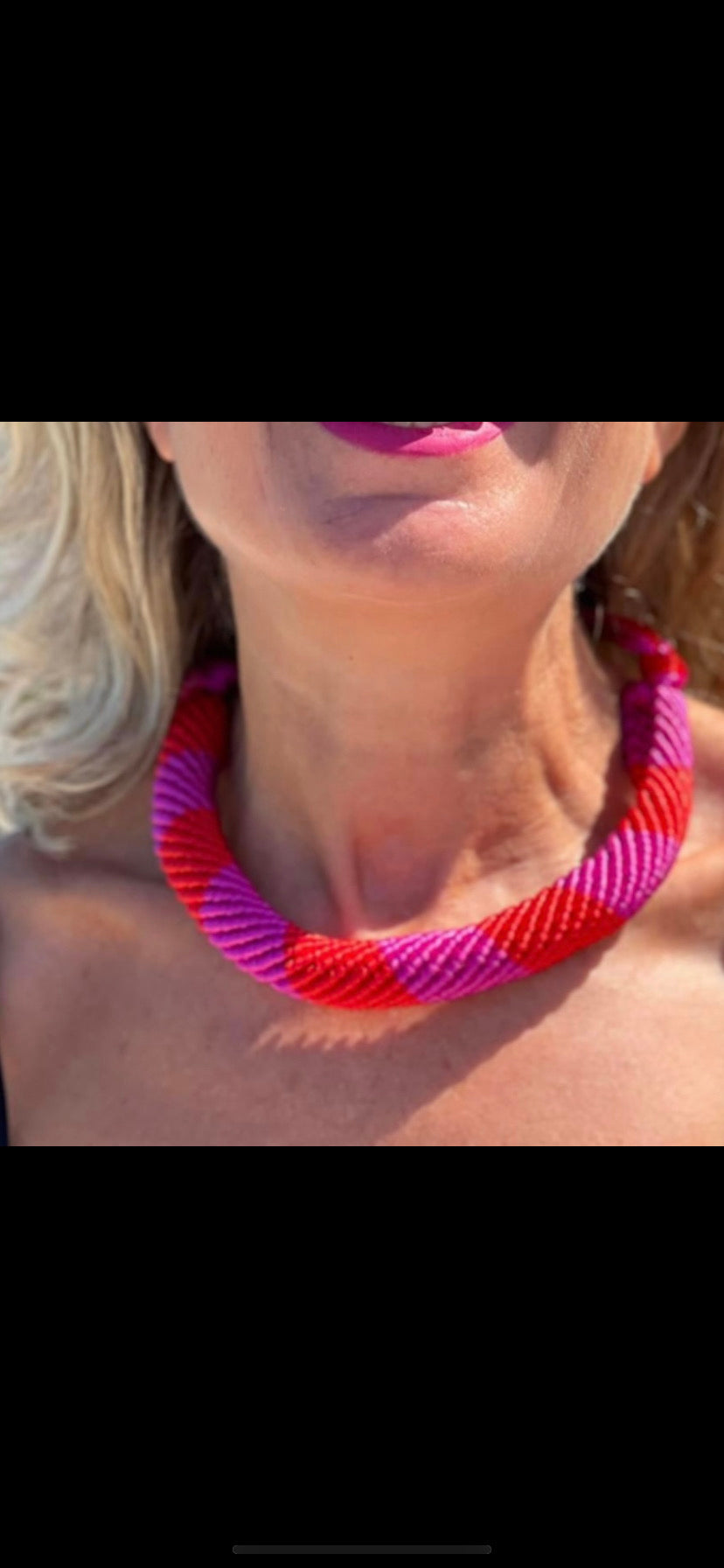 YASSS - Collier RAINBOW WAVES CANDY/ ULTRA RED