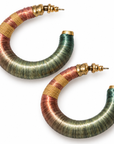 GAS BIJOUX - BOUCLES D’OREILLES CRÉOLES CAFTAN - MÉTAL DORÉ