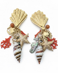 GAS BIJOUX - BOUCLES D’OREILLES DORÉES CLIPS SHELLITA - MODÈLE UNIQUE