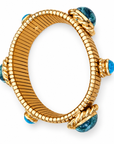 GAS BIJOUX - BRACELET STRADA AMARANTE - JASPE VERTE - MÉTAL DORÉ - TAILLE 1