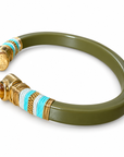 GAS BIJOUX - BRACELET SARINA BIS - ACÉTATE KAKI - MÉTAL DORÉ