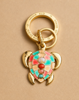 GAS BIJOUX - PORTE CLE TORTUE DORÉ ÉMAILLÉ