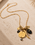 MADAMIRMA - SAUTOIR CHARMS DORÉ - MAIN NOIRE