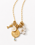 MADAMIRMA - SAUTOIR CHARMS DORÉS - FLEUR HOWLITE