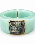 GAS BIJOUX - BRACELET ARTY ACÉTATE VERT AMAZONITE - PIERRE VESSONITE