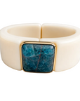 GAS BIJOUX - BRACELET ARTY ACÉTATE IVOIRE - PIERRE APATITE