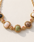 GAS BIJOUX - COLLIER AMARANTE CABOCHONS MULTICOLORE - PIERRES NATURELLES